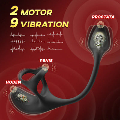 Anal Plug kugelförmiger Vibrationsstimulator mit Penisringe 4.8 5