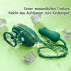 Klitoris-Saugvibrator mit leckender und vibrierender Zunge, mit sto?endem und vibrierendem Dildovibrator