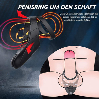 Dual Penisring 10 Vibration Teaser Punkte Streifen