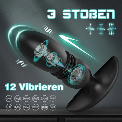 3 Falten Analplug 7 Stoßmodi 7 Vibrationen Anal Toys