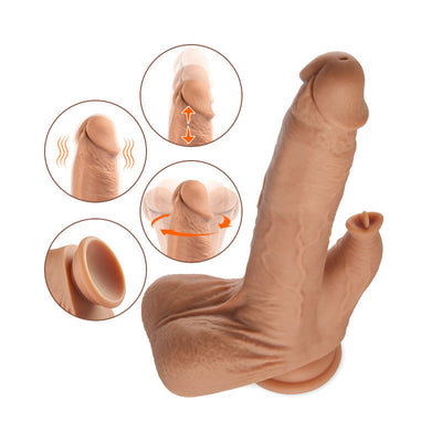 4 IN 1 Klitoris Stimulation Realistischer Dildo mit Saugnapf INS