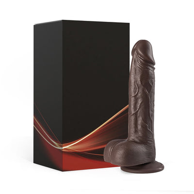 Dunkelbrauner Realistischer Dildo 5 Stoßen 10 Vibrieren  Dildo Frauen  Fondlove