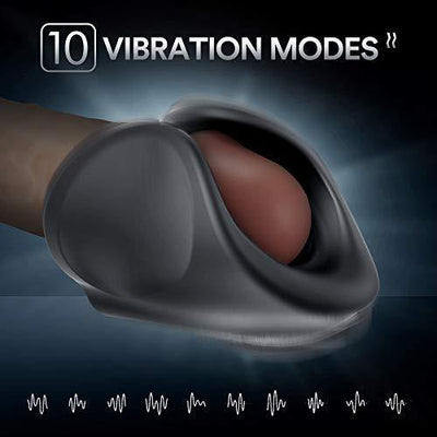 2 in 1 Elektrische Eichelvibrator und Penis-Trainer mit 10 Vibrationsmodi Moruioy