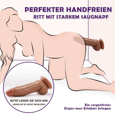 Realistischer Dildo mit Kleiner Eichel und Saugnapf