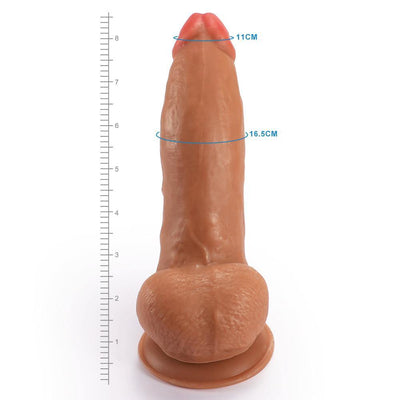 Realistischer Dildo mit Kleiner Eichel und Saugnapf