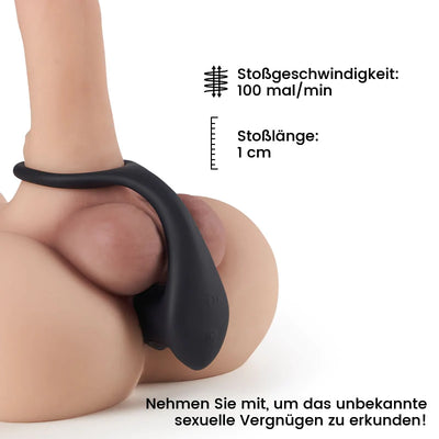 Stoßen 1CM mit Penisring 10 Vibrieren Analvibratoren SIEG