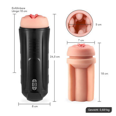 Schwarze Witwe 2 IN 1 Elektrischer Cup Masturbator 5 Saugen 7 Vibrieren XINGSE