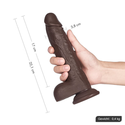 Dunkelbrauner Realistischer Dildo 5 Stoßen 10 Vibrieren  Dildo Frauen  Fondlove