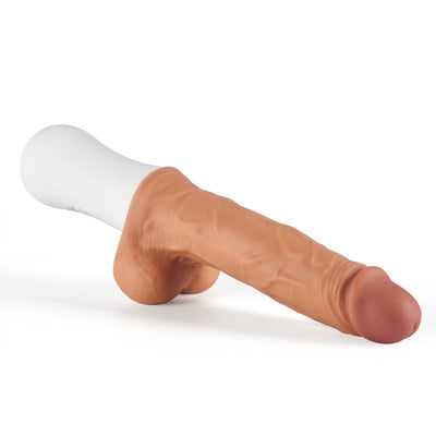 Elektrischer Dildo 6 Stoßmodi 10 Vibration Aivrobta Weiß