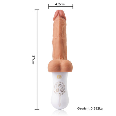 Elektrischer Dildo 6 Stoßmodi 10 Vibration Aivrobta Weiß